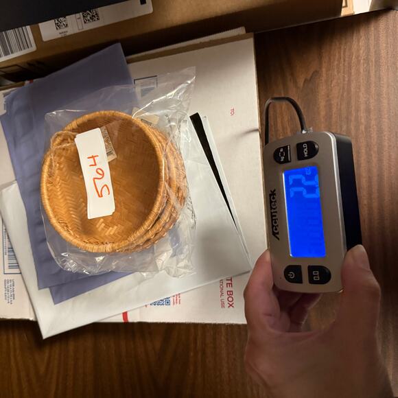 Handwoven Artisan Baskets Set of 3 Made in Vietnam 5.25" Rattan Decor Fair Trade - Picture 10 of 10